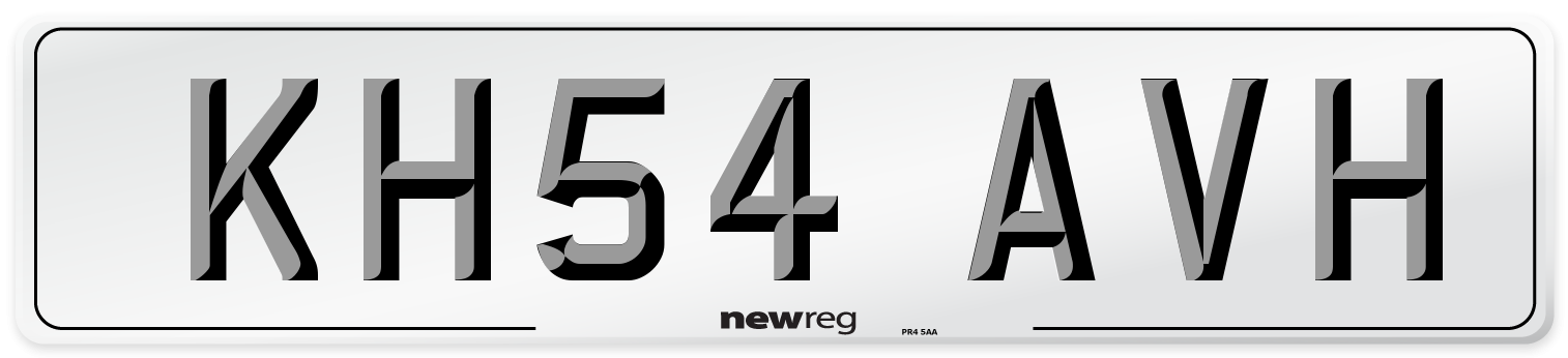 KH54 AVH Number Plate from New Reg
